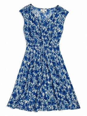 Barneys New York Blue Floral Midi Dress Size XS